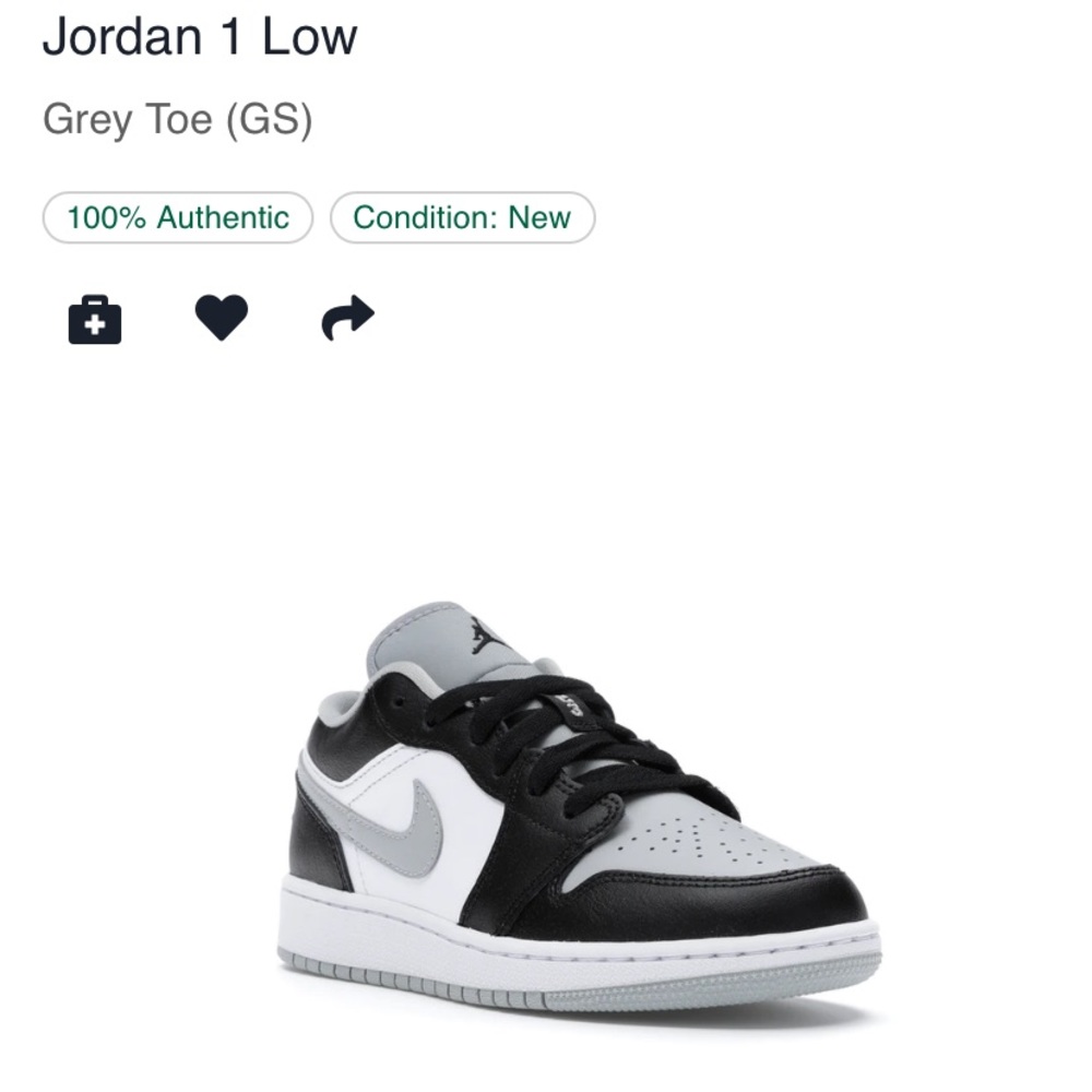 Jordan one low grey toe